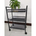 Latest Hallway Storage Bathroom Black Grid Three Layers Light Simple Rack Shelf